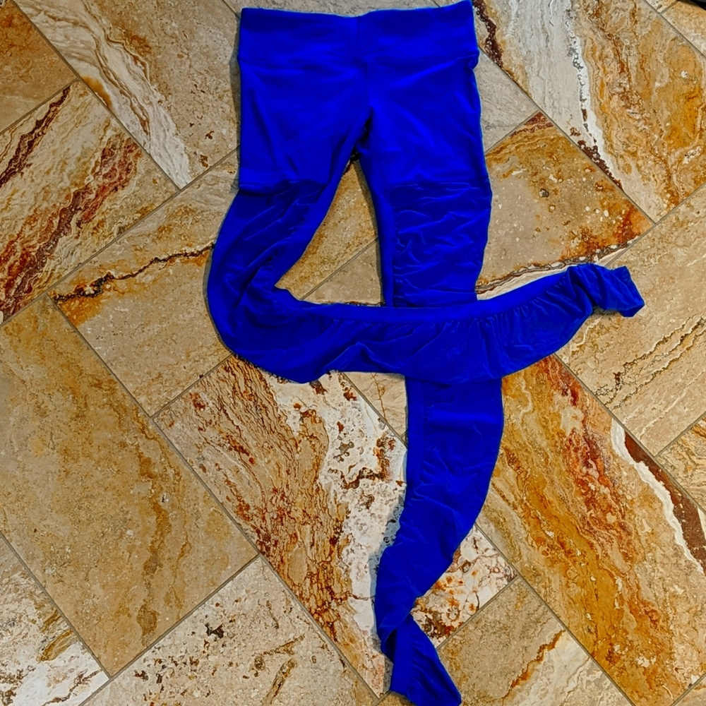 Alo yoga blue Goddess mesh leggings